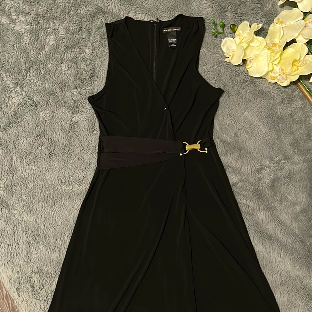 New York & Company Little Black Dress Knee Length Sleeveless Small